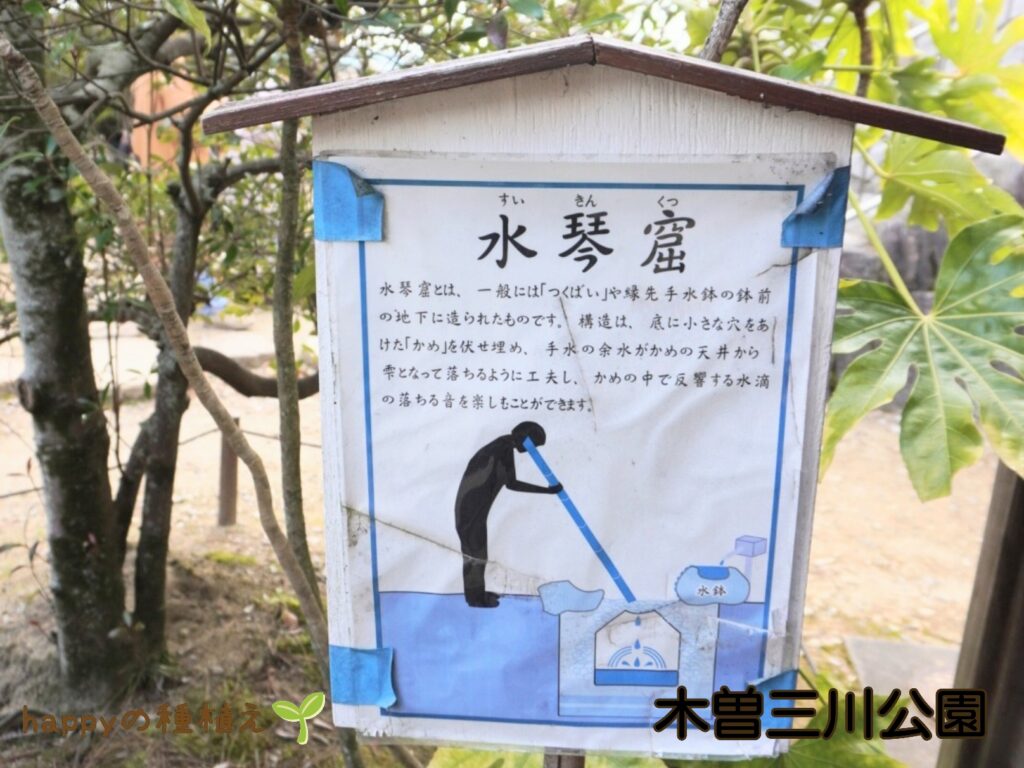 水琴窟　木曾三川公園　輪中の農家の庭