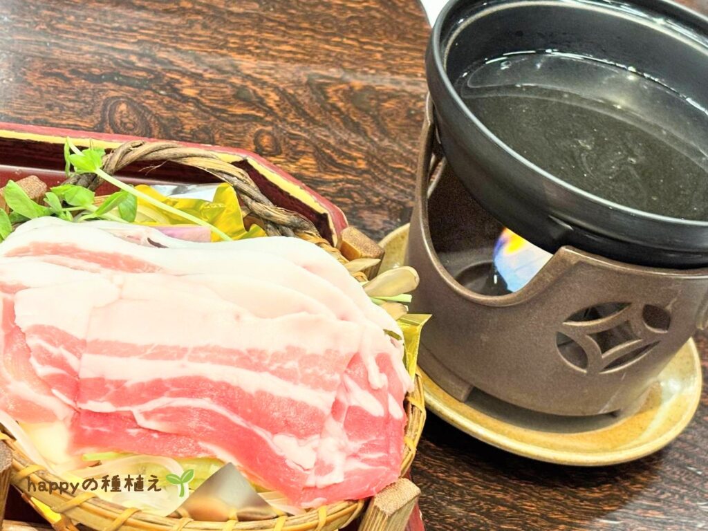 白水館 和食会席 黒豚しゃぶしゃぶ