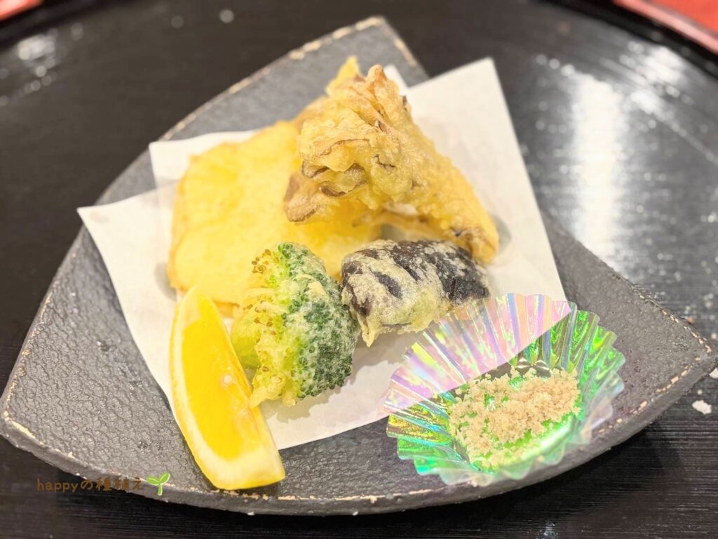 八ヶ岳グレイスホテル 夕食 鶺鴒会席 揚げ物 季節野菜の天婦羅