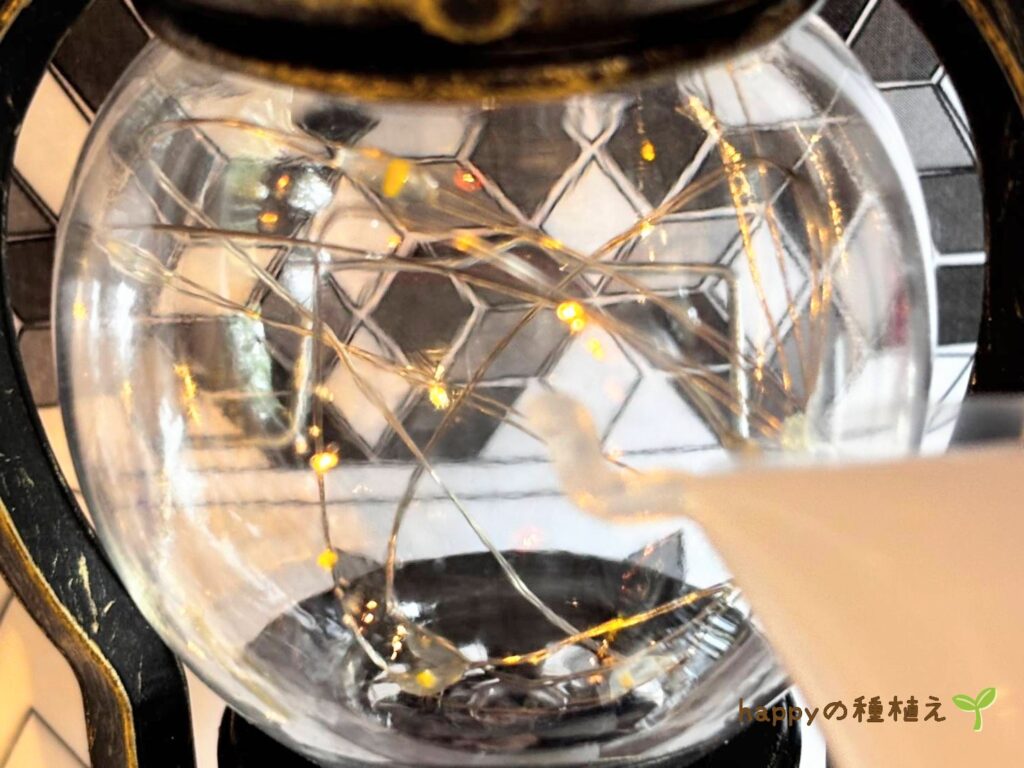 hand craft shop kinari 　LEDミニランタン　ボンド付け