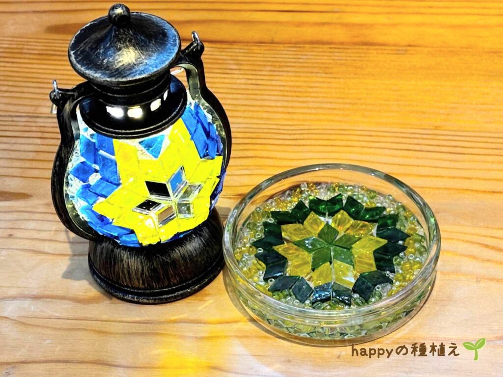 ハンドクラフトショップ『キナリ』　トルコランプ　ミニランタンとコースター完成！